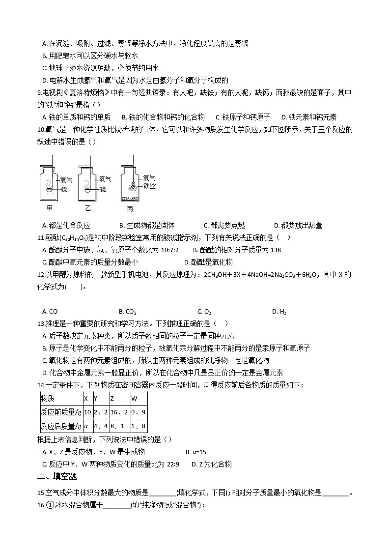 2021年河南省南阳市九年级上学期化学期中考试试题第2页