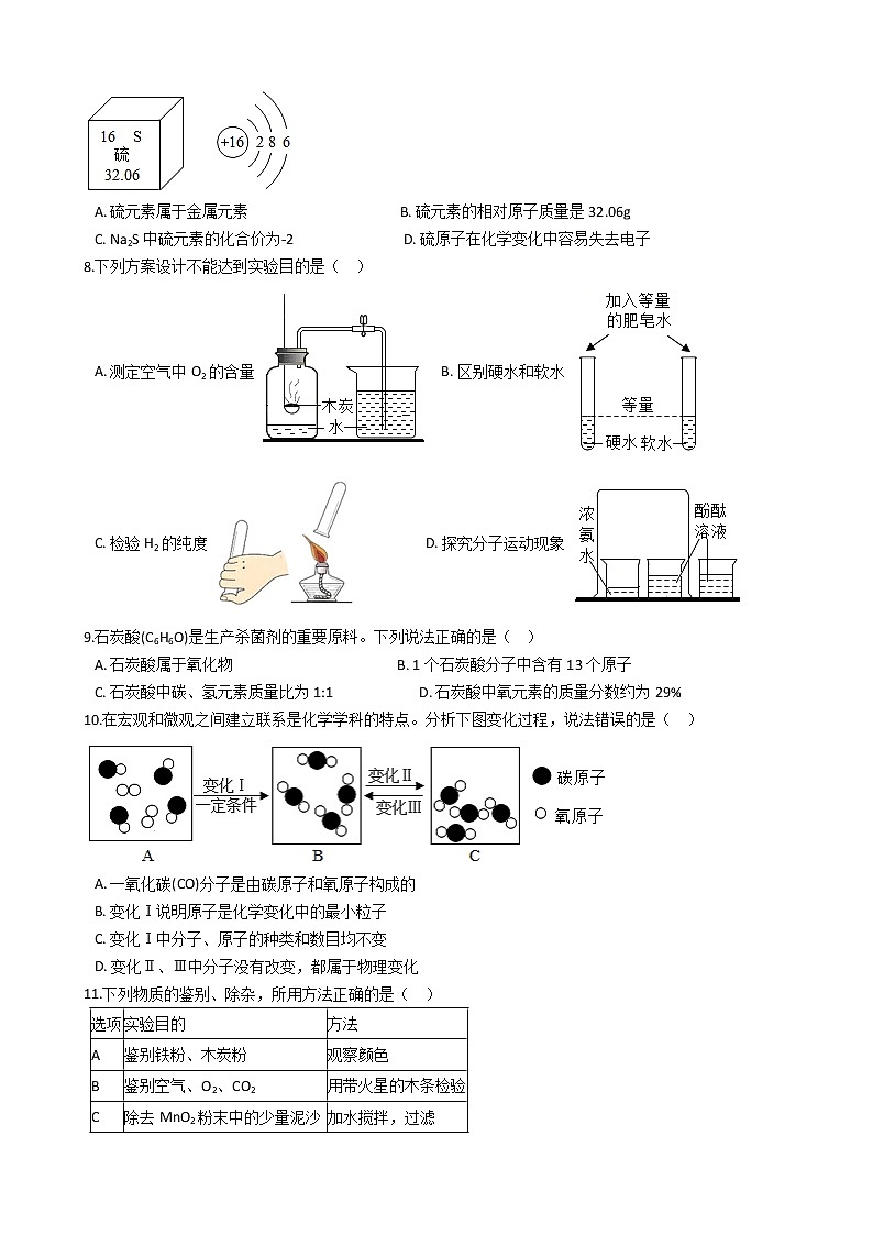 2021年广东省深圳市九年级上学期化学期中考试试卷第2页