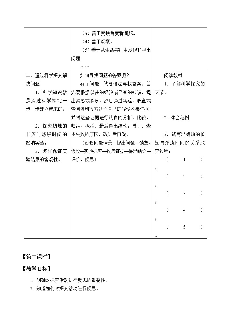 鲁教版（五四制）八年级全一册 1.2 体验化学探究_（教案）02
