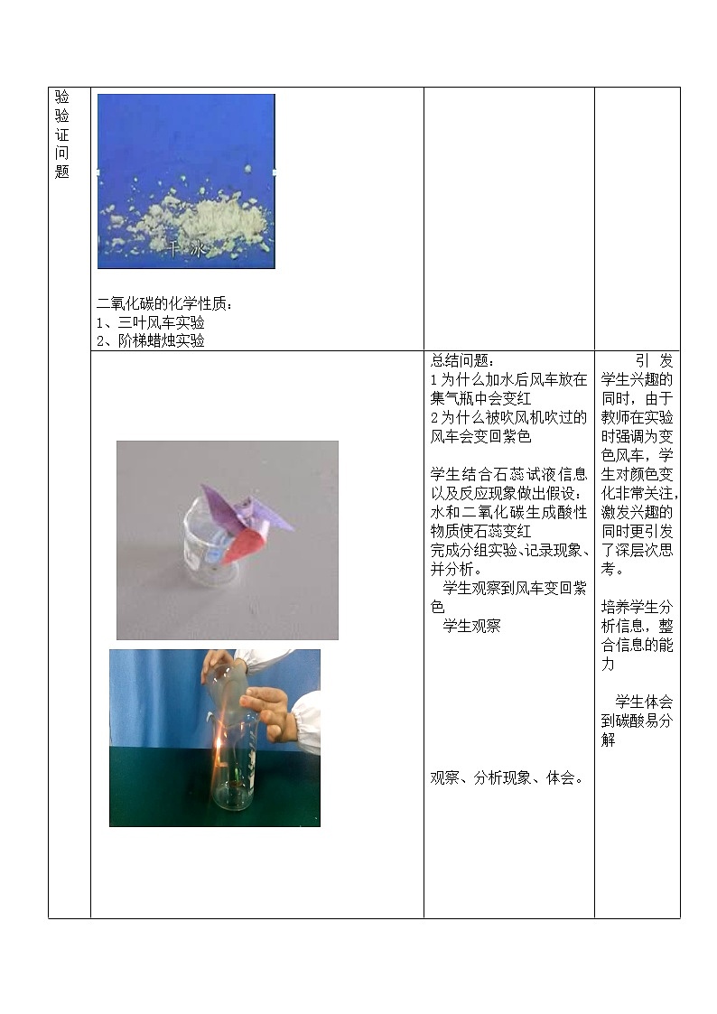 鲁教版（五四制）八年级全一册 6.3  大自然中的二氧化碳（教案）第2页