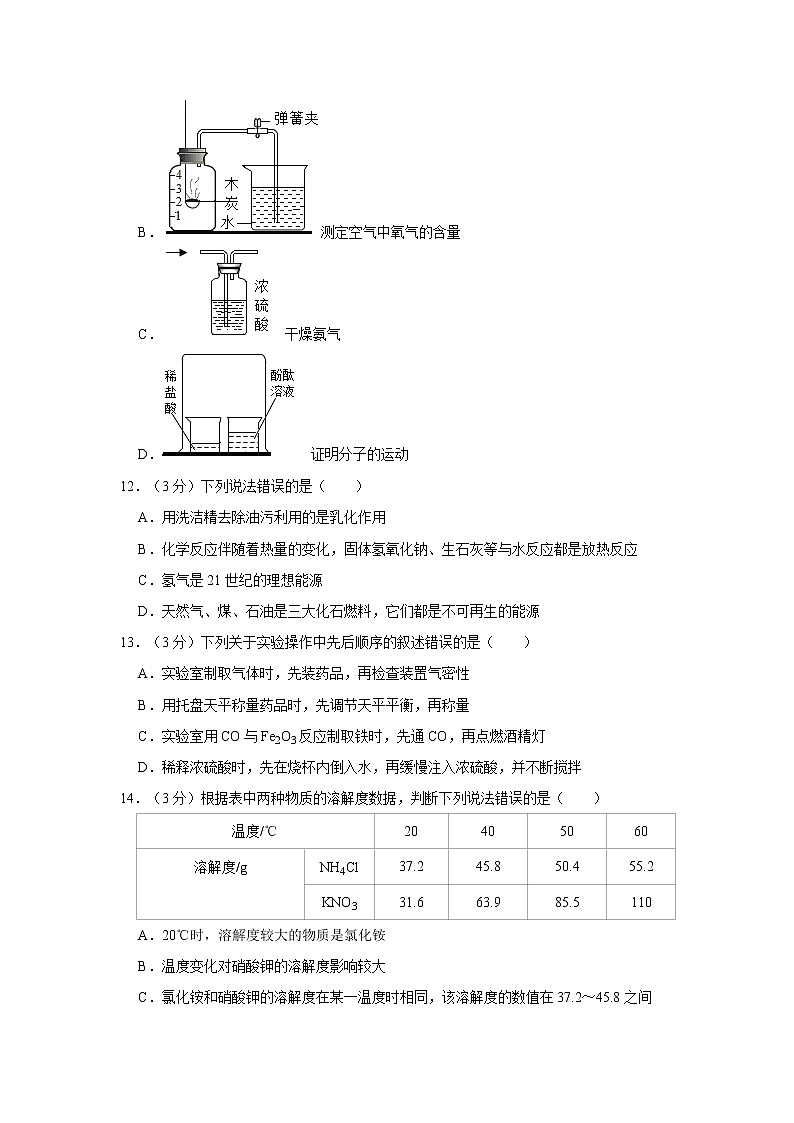 2021年四川省成都市成华区中考化学二诊试卷第3页