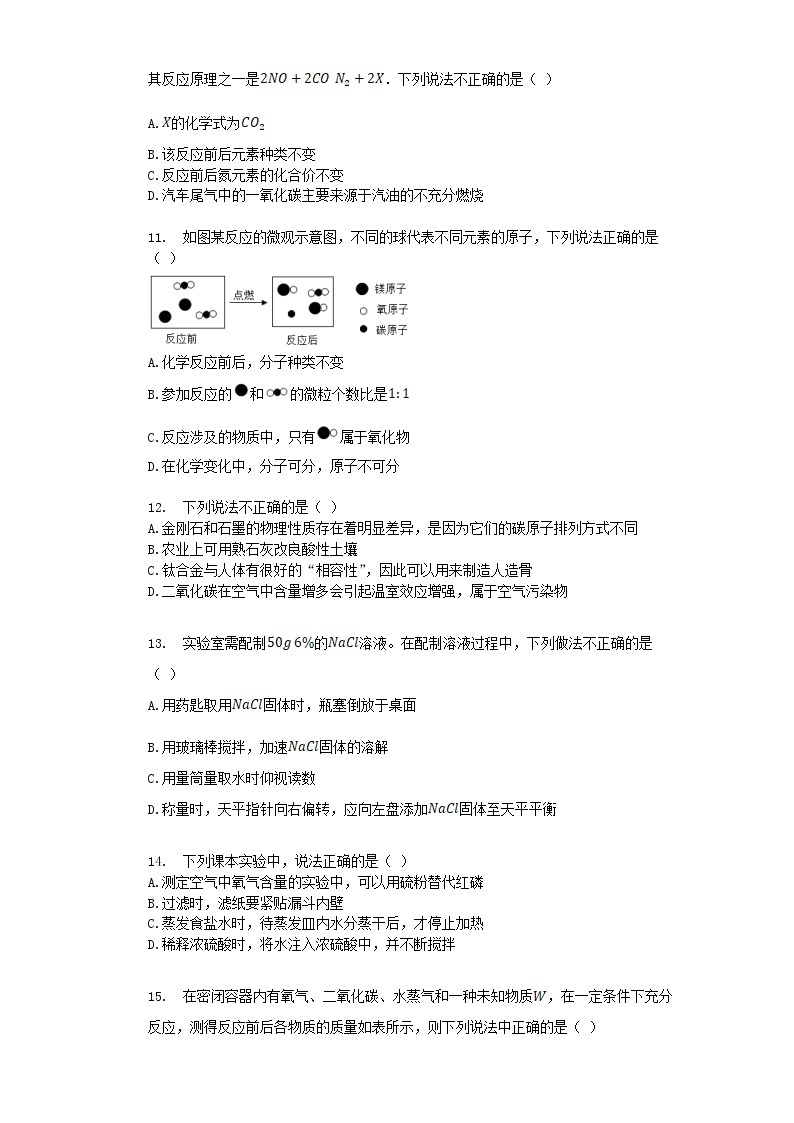 2019年黑龙江鸡西中考化学真题及答案03