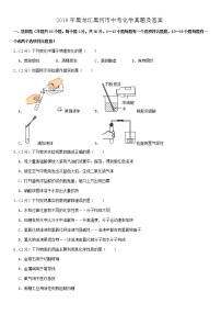 2019年黑龙江黑河市中考化学真题及答案