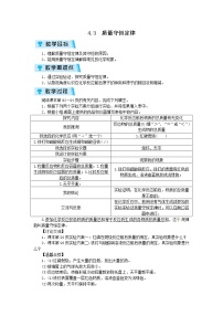 化学九年级上册4.3 质量守恒定律教案设计