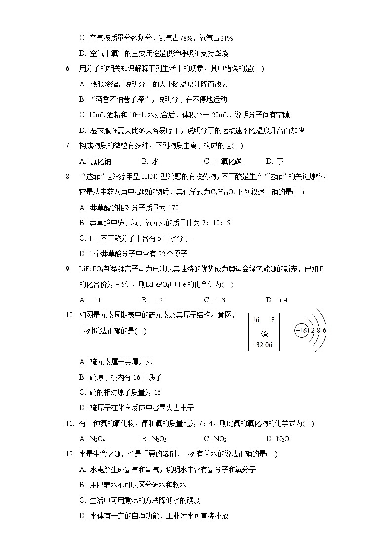 2020-2021学年河南省商丘市永城市九年级（上）期中化学试卷02