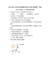 2020-2021学年四川省成都市锦江区川师大附属第一实验中学九年级（上）期中化学试卷