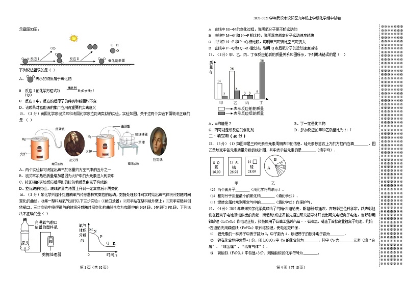 2020-2021学年武汉市汉阳区九年级上学期化学期中试卷第2页