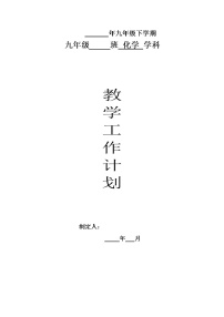 人教版化学九年级下册教学计划及教改专题