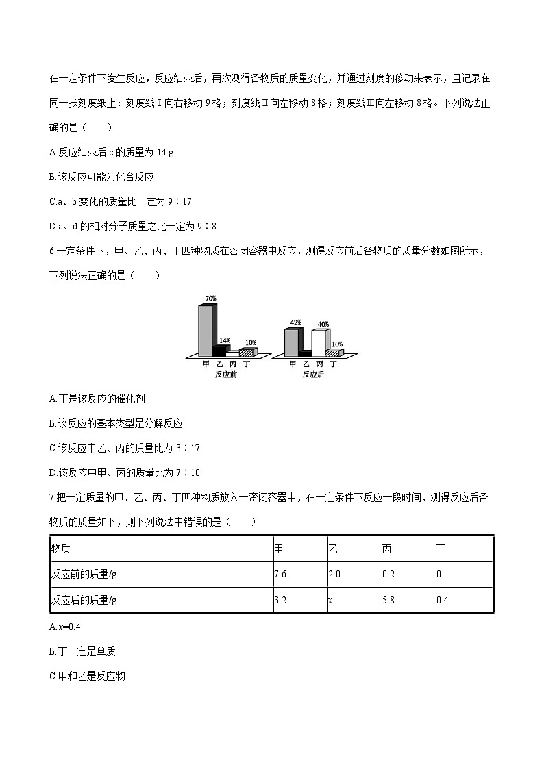 第五单元 课题1 质量守恒定律  课时练习  初中化学人教版九年级上册 （2021年）02