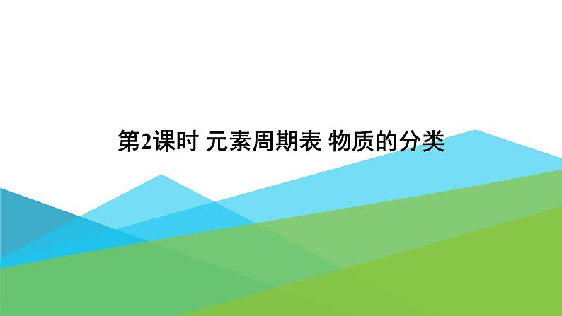 2021年初中化学九年级上册科粤版 第二章 空气物质的构成 2.4辨别物质的元素组成第2课时元素周期表物质的分类 课件01