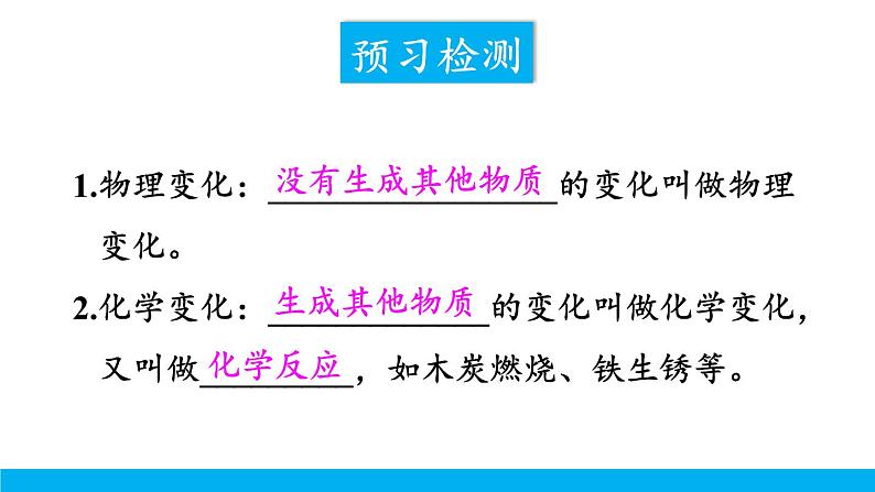 2021年初中化学九年级上册科粤版 第一章 大家都来学化学 1.3物质的变化 课件02