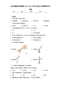 山东省德州市陵城区2021-2021学年九年级上学期期中化学试题（word版 含答案）