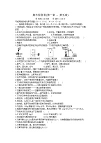 2020年 初中化学 九年级上册 科粤版 期末检测卷