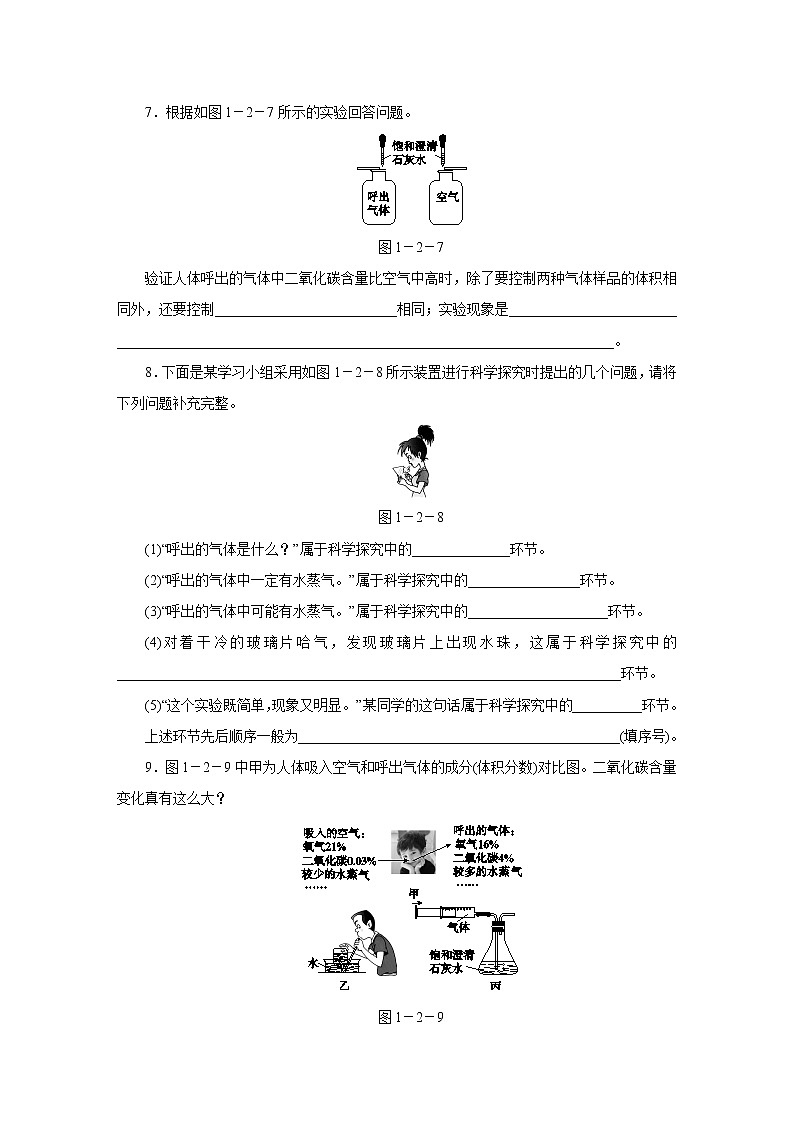 人教版初中化学九上  第一单元课题2 化学是一门以实验为第2课时　对人体吸入的空气和呼出的气体的探究03