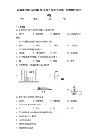 河南省平顶山市郏县2021-2022学年九年级上学期期中化学试题（word版 含答案）