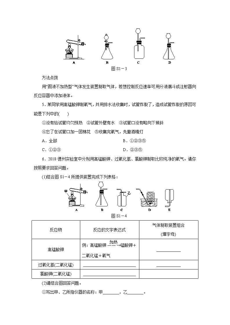 人教版初中化学九上 第二单元  实验活动1　氧气的实验室制取与性质练习题第2页