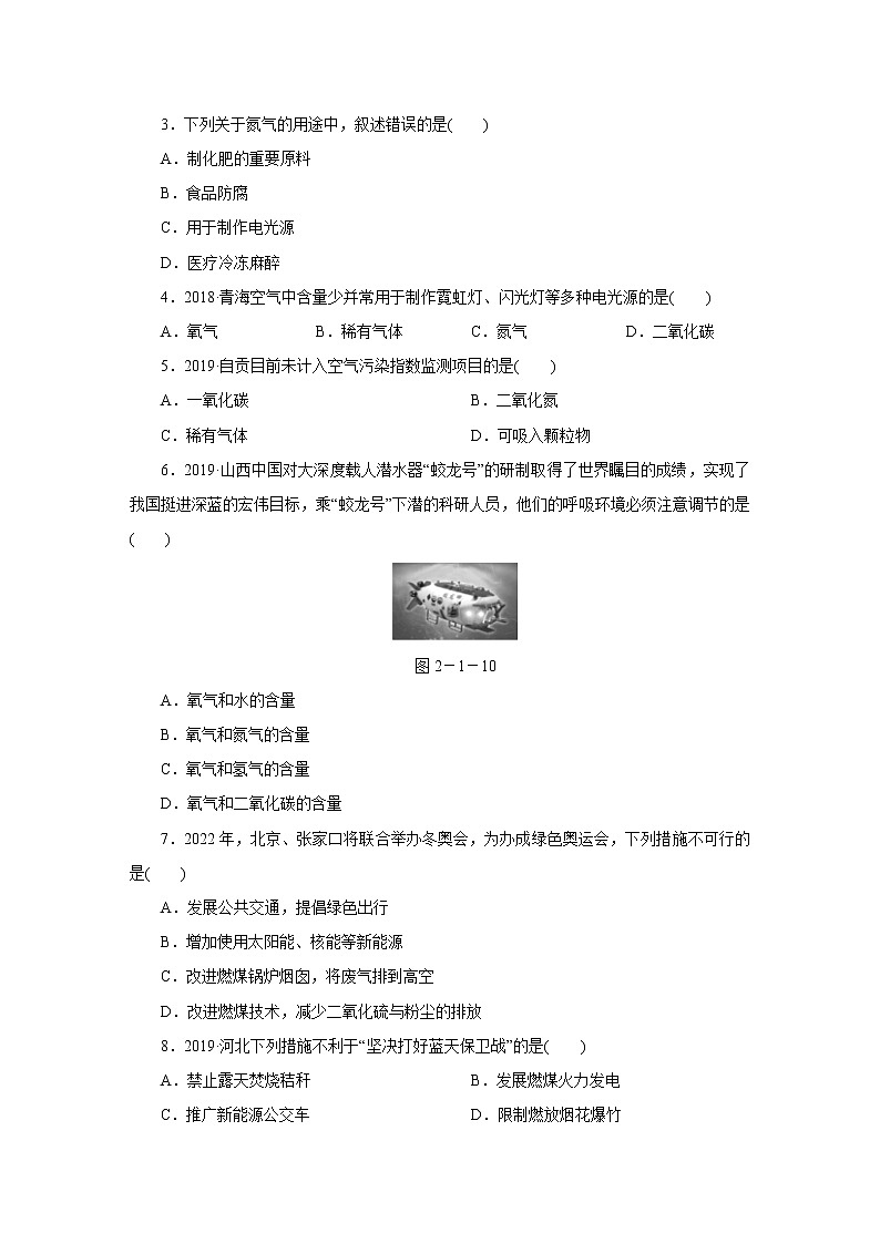 人教版初中化学九上 第二单元 课题1 空气  第2课时　空气是一种宝贵的资源　保护空气02