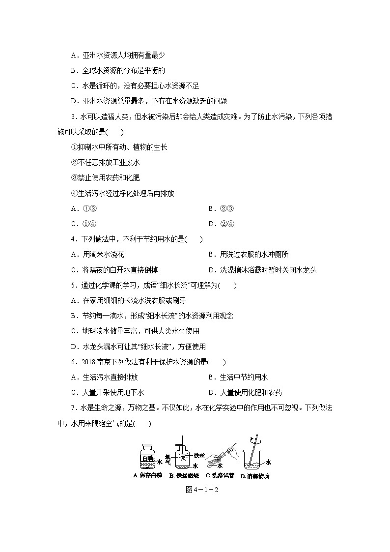 人教版初中化学九上 第四单元 课题1　爱护水资源第2页