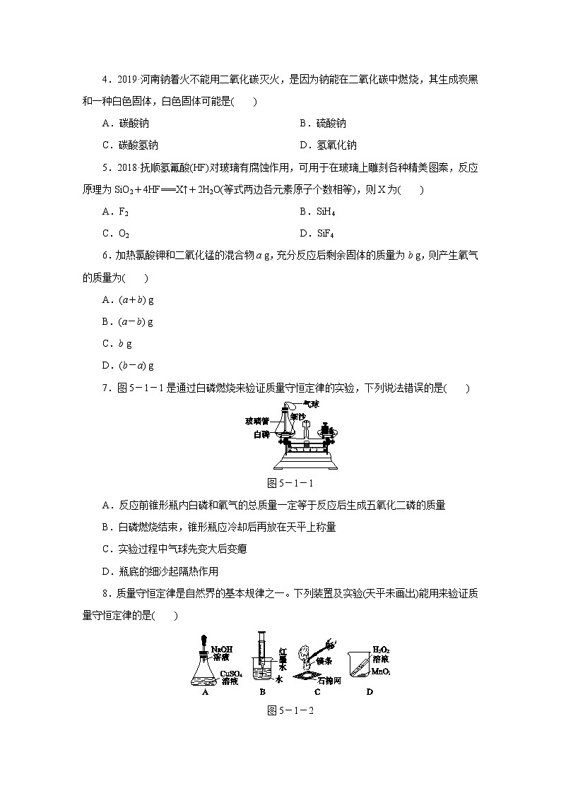 人教版初中化学九上 第五单元 课题 1 质量守恒定律02