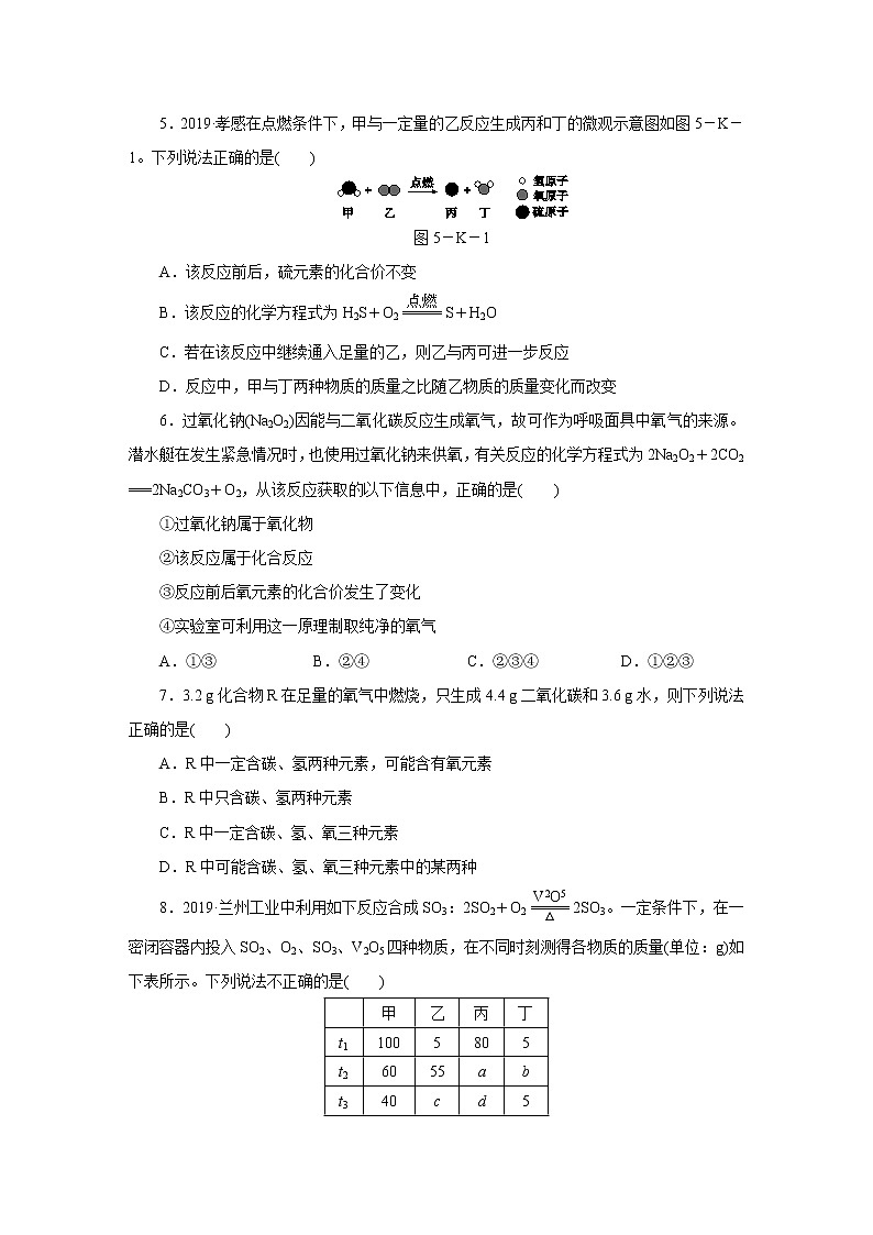 人教版初中化学九上  第五单元 化学方程式 综合提升卷02