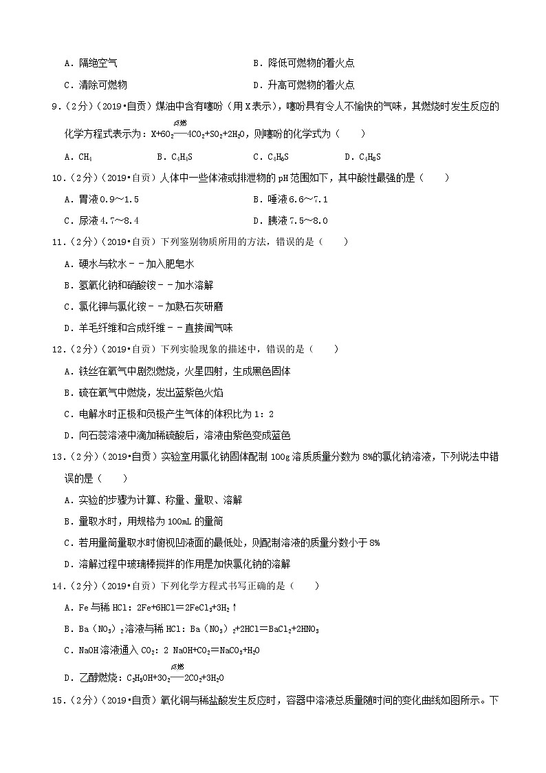 2019年四川省自贡市中考化学试卷（解析版）第2页