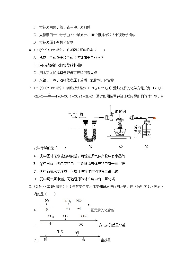 2019年湖北省咸宁市中考化学试卷（解析版）02