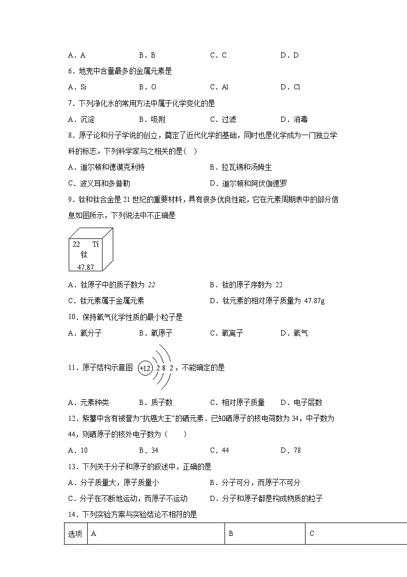 甘肃省金昌市金川区2021-2022学年九年级上学期期中化学试题（word版 含答案）02