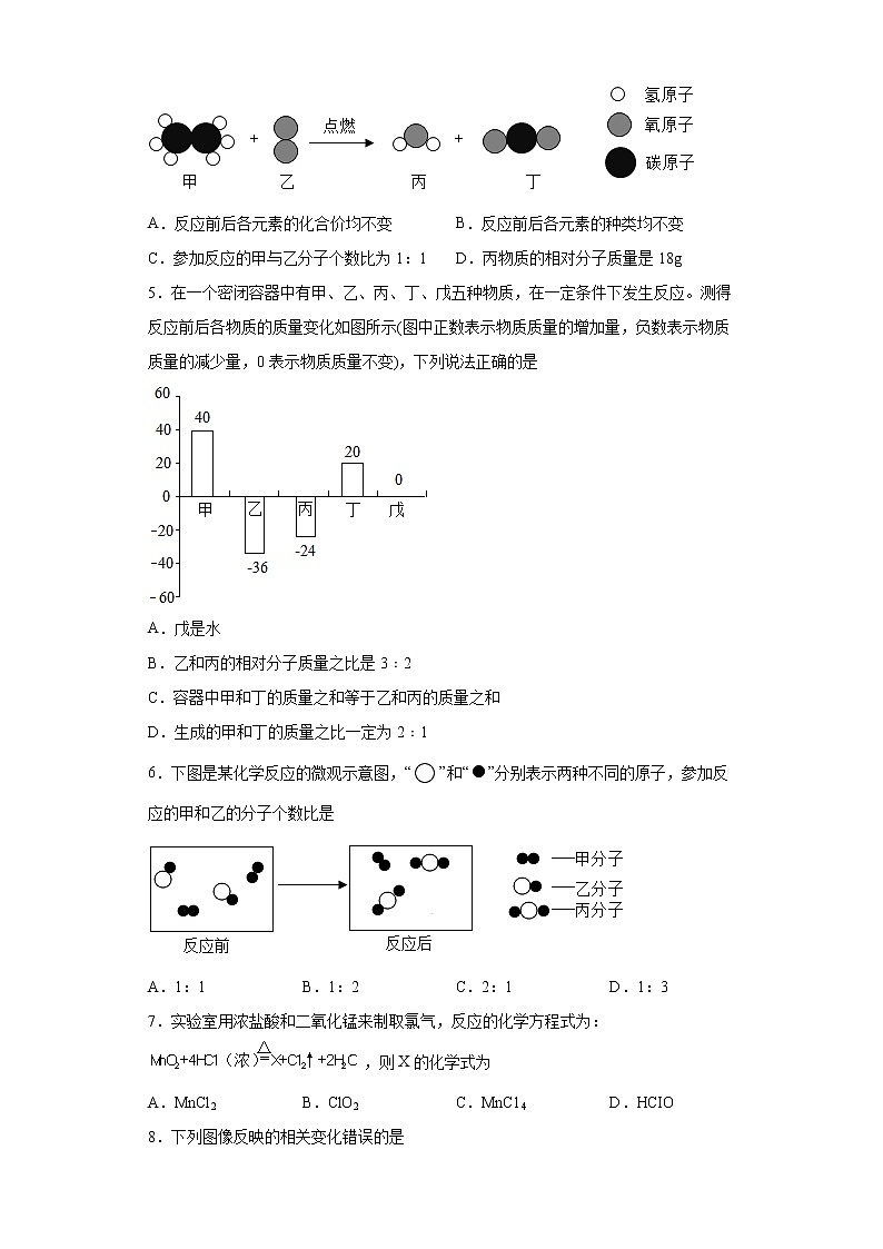 第五单元化学方程式测试题--2021-2022学年九年级化学人教版上册（word版 含答案）第2页