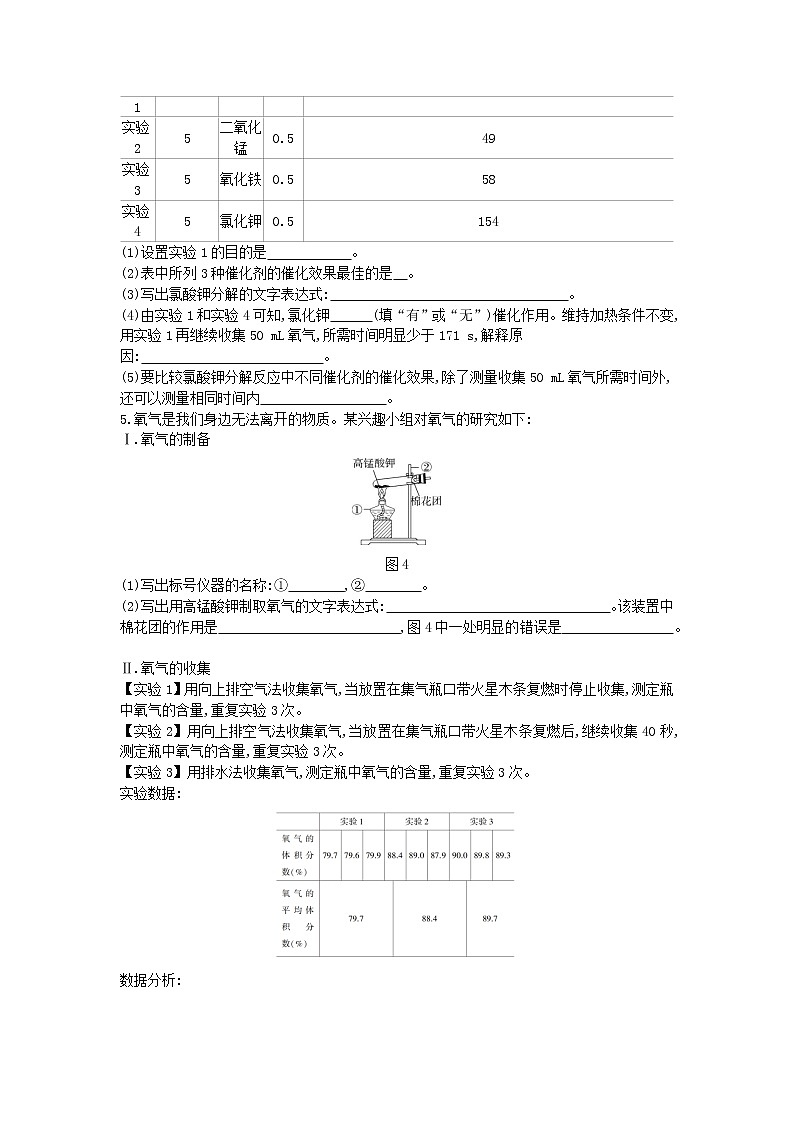 02-专项综合全练(二)实验室制备氧气综合探究第2页