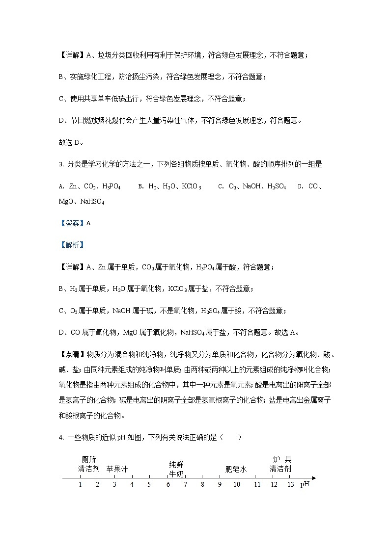 2020年四川省泸州市泸县中考一模化学试卷02