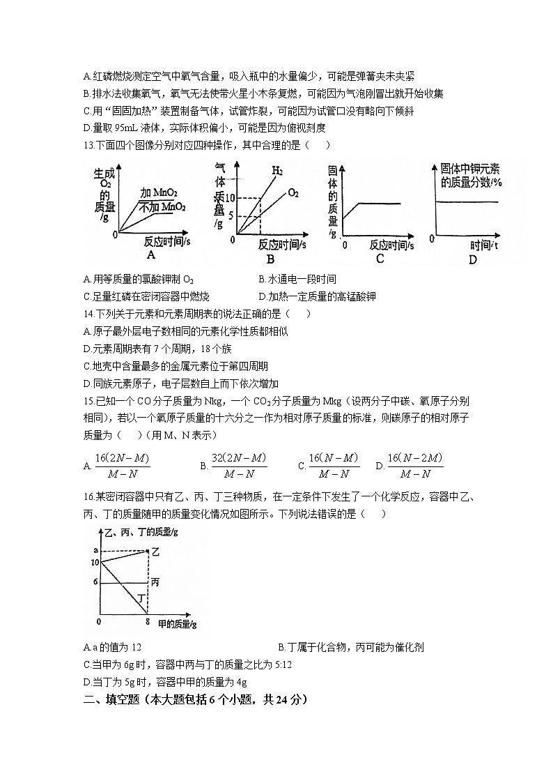 重庆市渝中区2021-2022学年九年级上学期期中考试化学试题（word版 含答案）第3页
