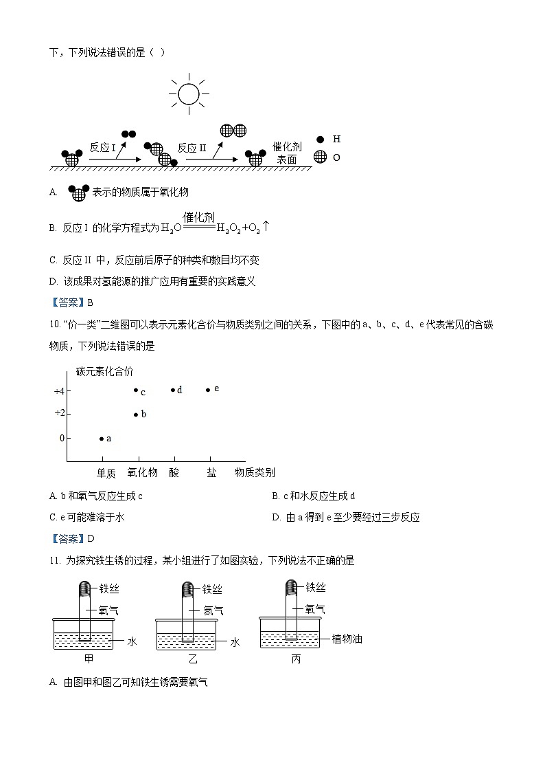2020年湖南省岳阳市平江县中考一模化学试题第3页