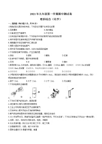 湖南省娄底市双峰县2021-2022学年九年级上学期期中化学试题（word版 含答案）