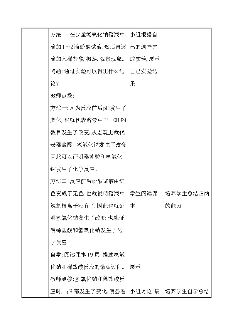 第七单元　第四节　酸碱中和反应 教案—2020-2021学年九年级化学鲁教版下册第3页