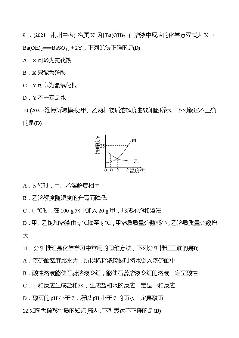 期中素养评估卷（第七、八单元） 试卷—2020-2021学年九年级化学鲁教版下册03