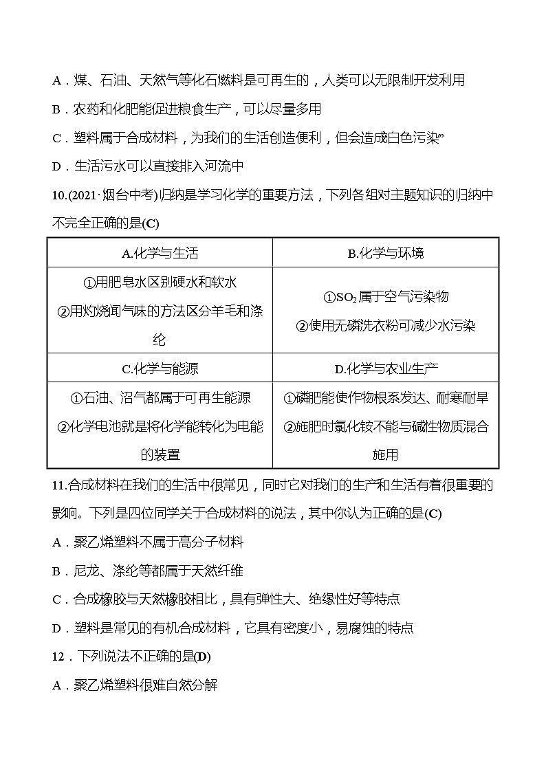 单元质量达标（五）（第十一单元） 试卷（教师版）—2020-2021学年九年级化学鲁教版下册第3页