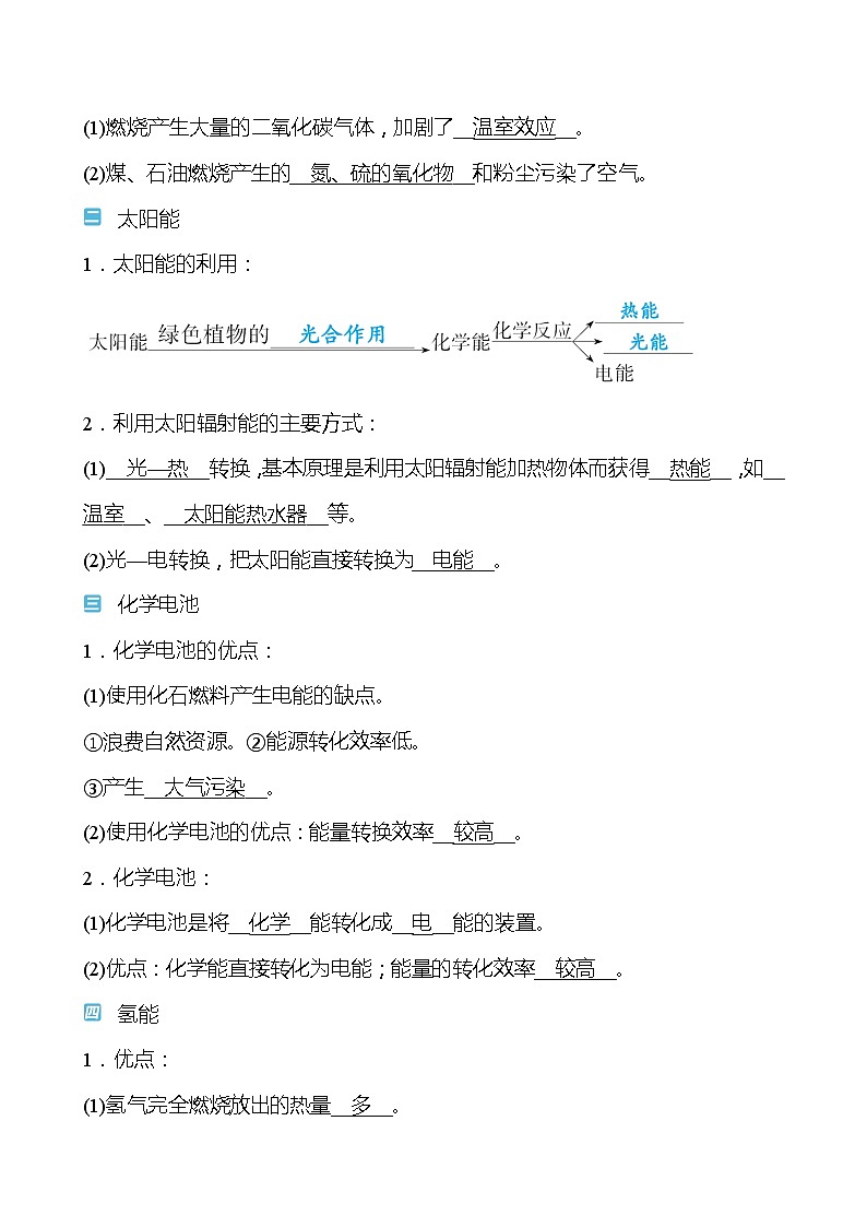 第9章 第1节 能源的综合利用 学案—2020-2021学年九年级化学沪教版下册02