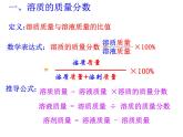 鲁教五四制初中化学九年级全册《第一单元 2 溶液组成的定量表示》课件PPT