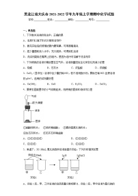 黑龙江省大庆市2021-2022学年九年级上学期期中化学试题（word版 含答案）