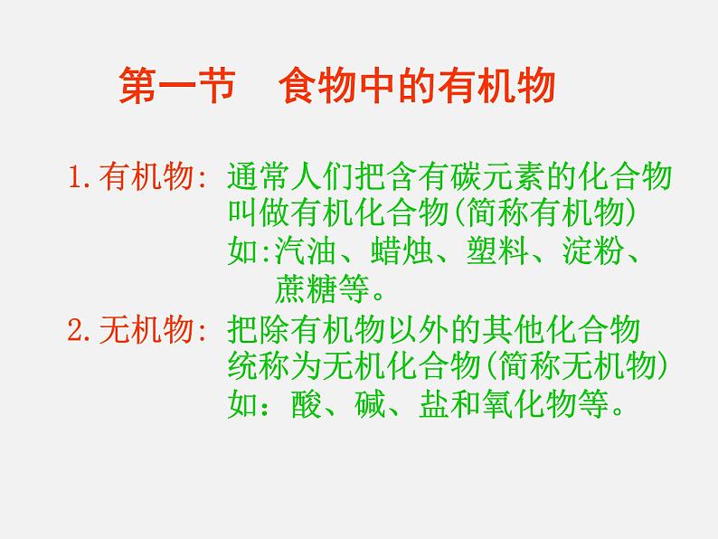 鲁教五四制初中化学九年级全册《第五单元 1 食物中的有机物》课件PPT第6页