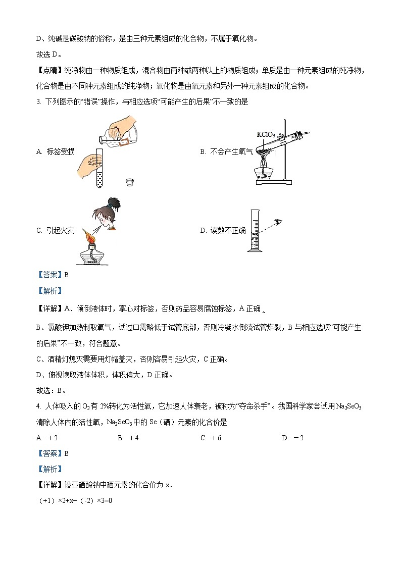 2021年黑龙江省牡丹江、鸡西地区朝鲜族学校中考化学试题（原卷+解析）02