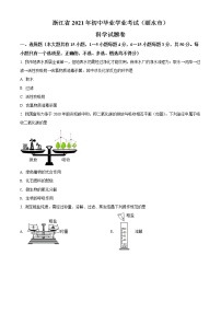 2021年浙江省丽水市中考化学试题（原卷+解析）