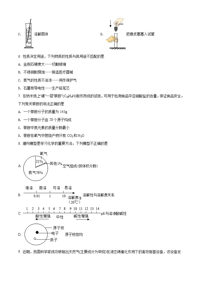 2021年四川省乐山市中考化学试题（原卷+解析）02