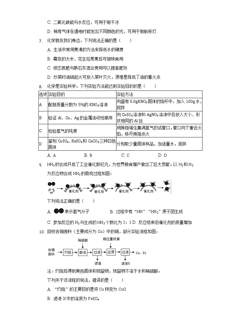 2021年江苏省连云港市中考化学试题（原卷+解析）02