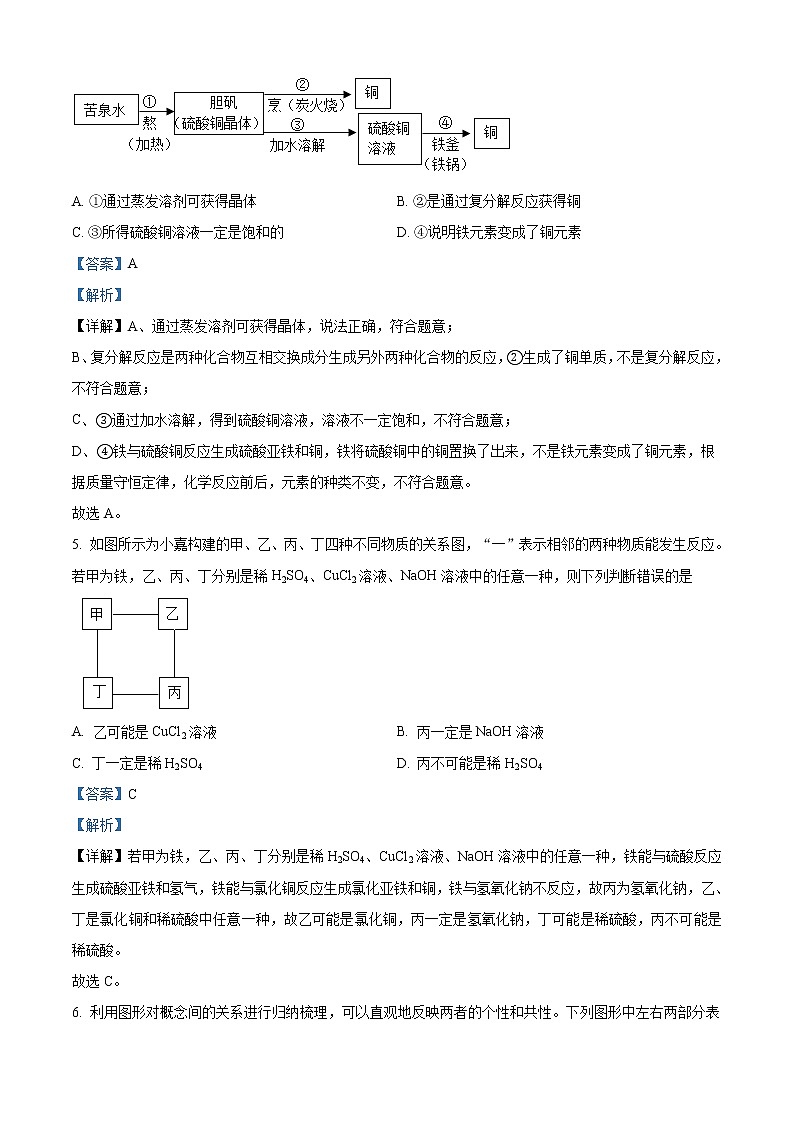2021年浙江省嘉兴市中考化学试题（原卷+解析）03