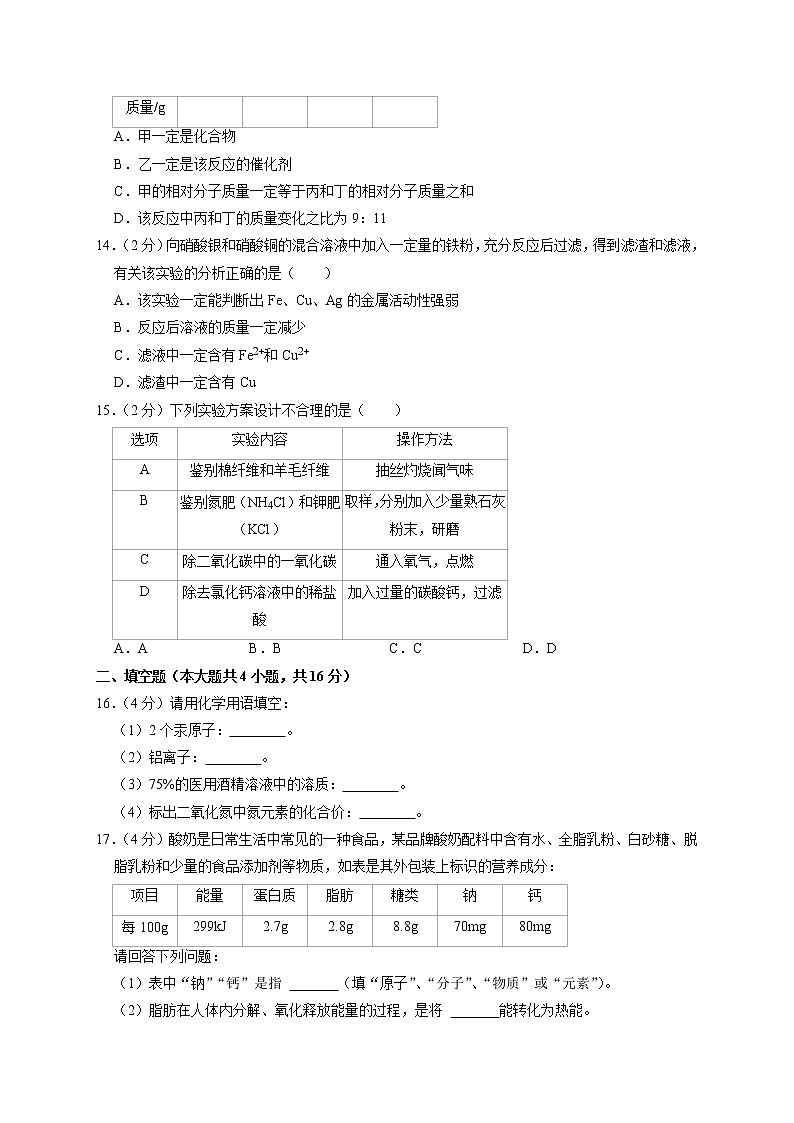 2021年辽宁省鞍山市中考化学真题（解析版）03