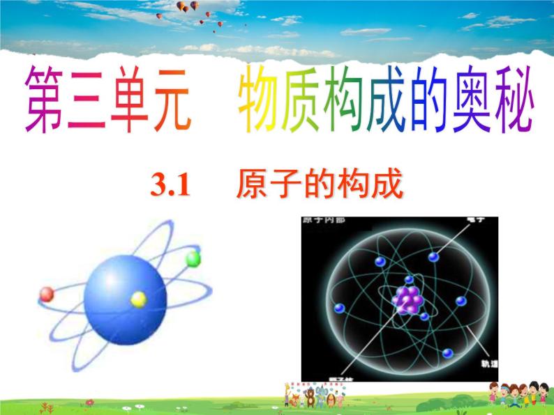 鲁教版（五四制）化学八年级全册  3.1 原子的构成【课件】01