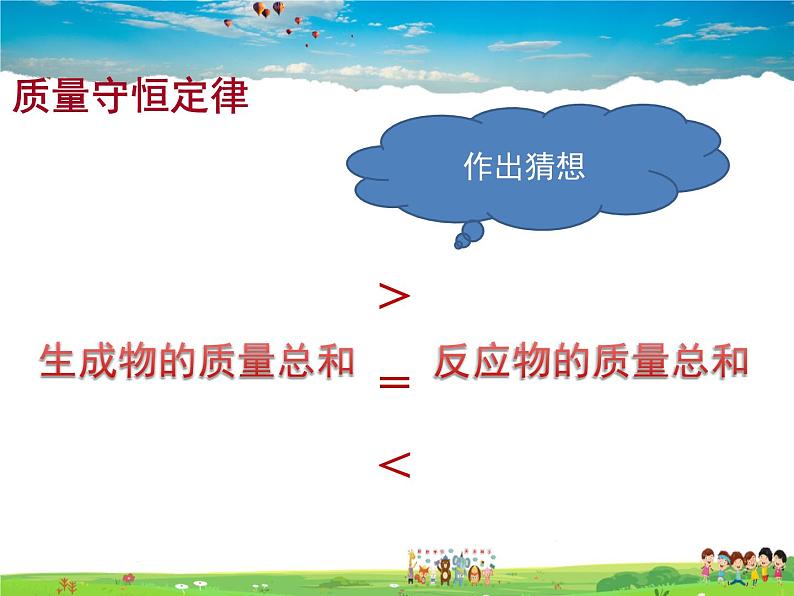 鲁教版化学九年级上册  5 1 化学反应中的质量守恒  5.2 化学反应的表示【课件】03