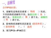 鲁教五四制初中化学九年级全册《第一单元 3 物质的溶解性》课件PPT