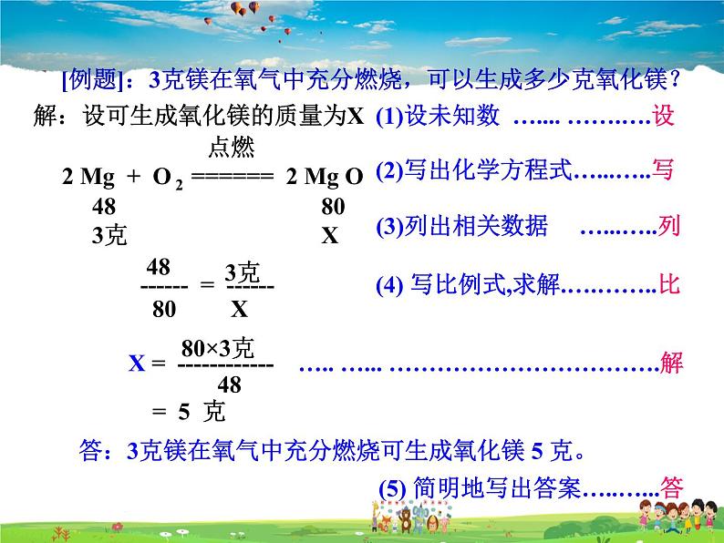 人教版化学九年级上册  5.3 利用化学方程式的简单计算【课件】07